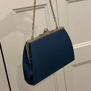 Mini blue clutch purse